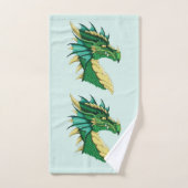 Portrait de dragon vert (Serviette à main)