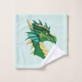 Portrait de dragon vert (Gant de toilette)