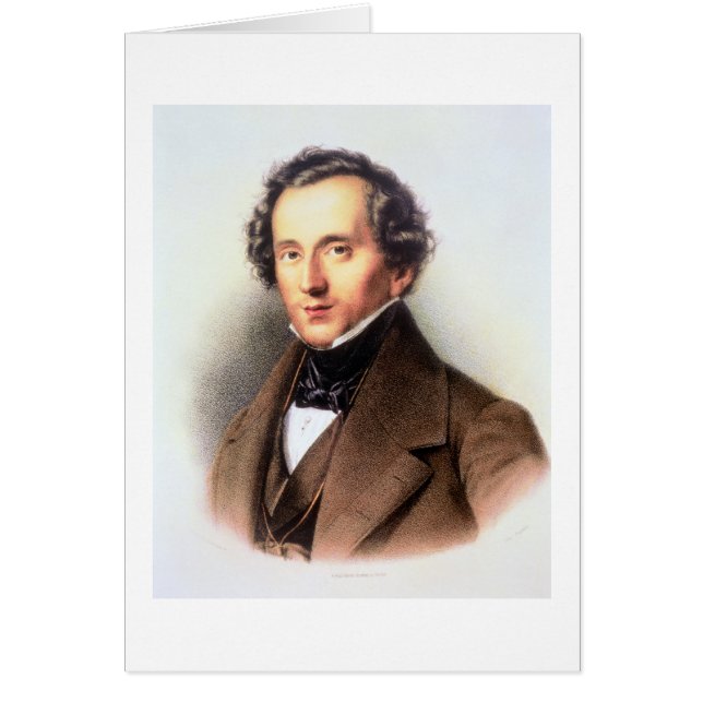 Portrait de Felix Mendelssohn (1809-47) (litho) (Devant)