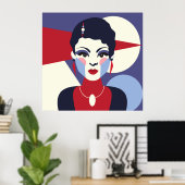 Portrait de femme Art déco (Bureau à domicile)