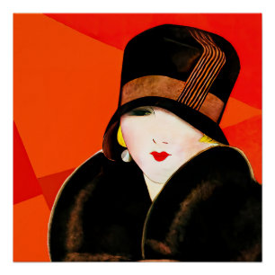 Portrait de femme Art déco