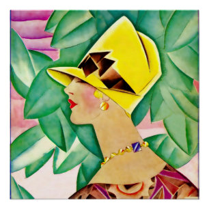 Portrait de femme Art déco
