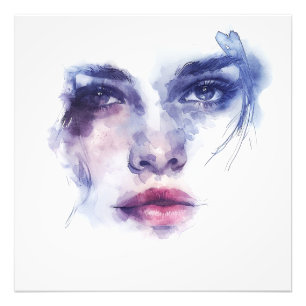 Portrait de femme expressionniste abstrait Photo