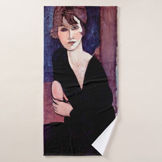 Portrait de femme, Modigliani (Serviette de bain)