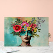 Portrait de femme vintage avec des fleurs (Mariage)