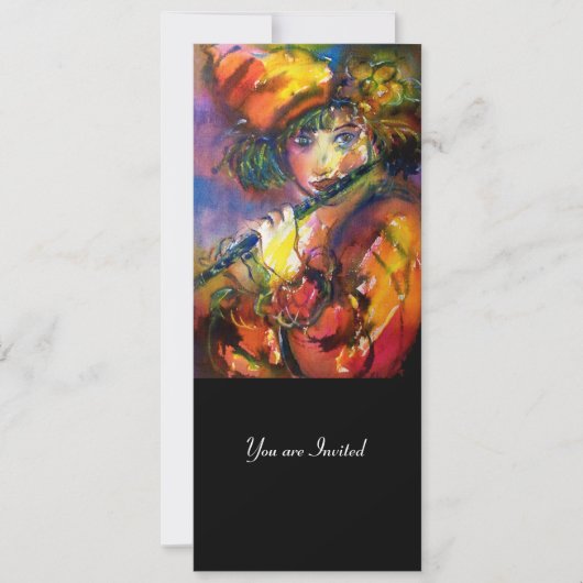 Portrait de flûtiste Programme de soirée masquée (Devant)