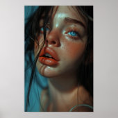 Portrait de fond d'une belle affiche de fille (Devant)