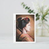 Portrait de Geisha japonaise orientale carte posta (Debout devant)