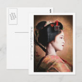 Portrait de Geisha japonaise orientale carte posta (Devant / Derrière)