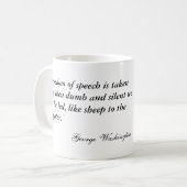 Portrait de George Washington et tasse de citation (Devant gauche)