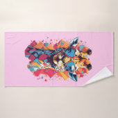 Portrait de girafe de style graffiti-58567 (Serviette de bain)