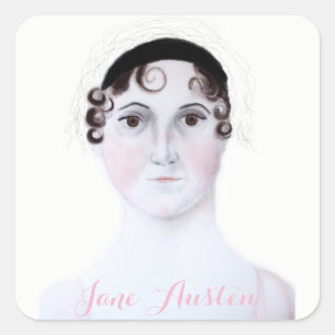 Portrait de Jane Austen Autocollants carrés, Brill