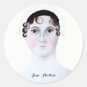 Portrait de Jane Austen Autocollants carrés, Brill