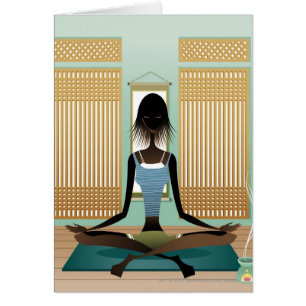 Portrait de jeune femme faisant le yoga