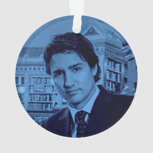 Portrait de Justin Trudeau 2014 en bleu (dos)