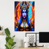 Portrait de la déesse hindoue Kali | AI Art Poster (Bureau à domicile)
