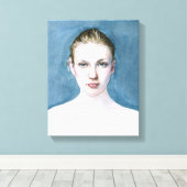 Portrait de la toile de peinture à l'aquarelle pou (Insitu (Plancher de Bois))