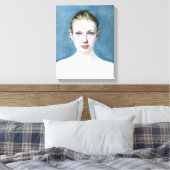 Portrait de la toile de peinture à l'aquarelle pou (Insitu(Chambre))