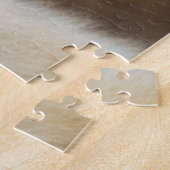 Portrait de lama blanc, puzzle (Côté)