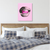 Portrait de lèvres Y2K – Impression d'art pop esth (Insitu(Chambre))