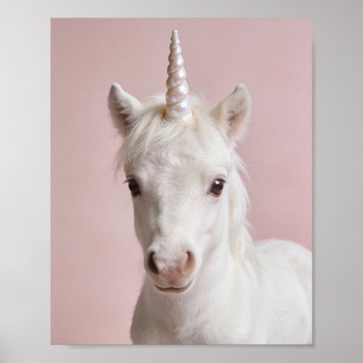 Portrait de licorne bébé – Décoration murale magiq (Devant)