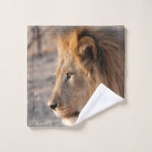 Portrait de Lion (Gant de toilette)
