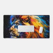 Portrait de lion abstrait de faune cosmique (Clavier et souris)