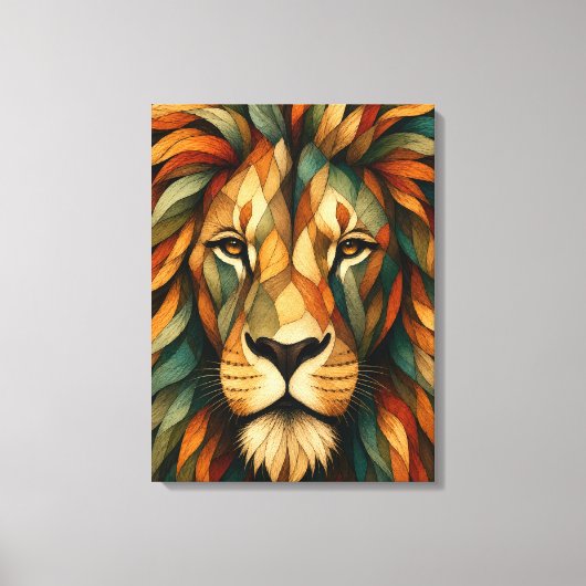 Portrait de lion Art mural (Recto)