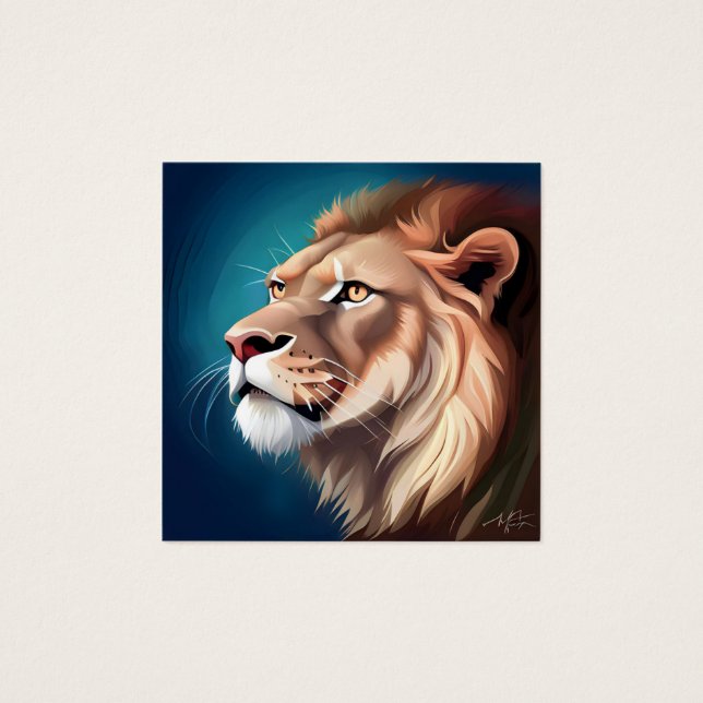 Portrait de lion posé de côté-56557 (Devant)