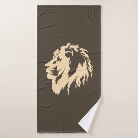 Portrait de Lion (sable) (Serviette de bain)