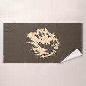 Portrait de Lion (sable) (Serviette de bain)