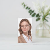 Portrait de luxe Carte de visite style soie (Debout devant)