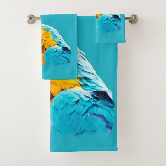 Portrait de Macaw sur un arrière - plan turquoise (En situation)