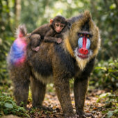 Portrait de Mandrill en Puzzle