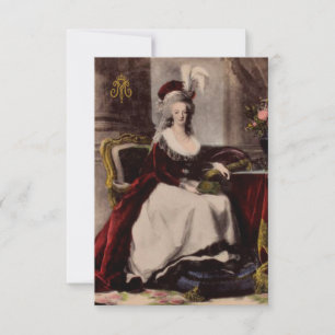 Portrait de Marie Antoinette ~ Invitations / RSVP