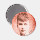 Portrait de Nellie Bly Magnet (Recto/Verso)