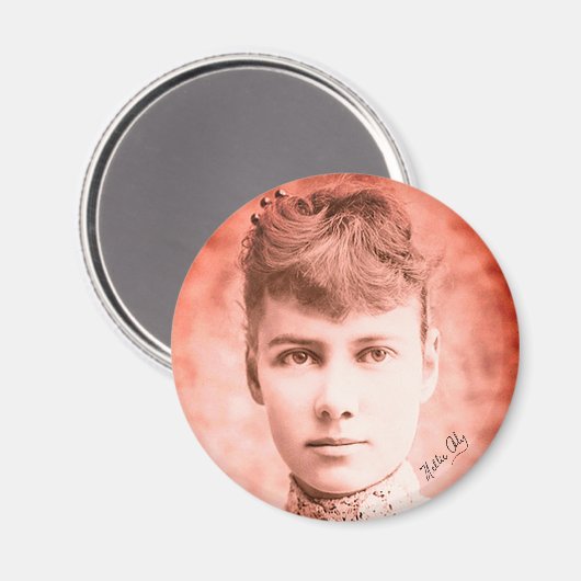 Portrait de Nellie Bly Magnet (Recto/Verso)