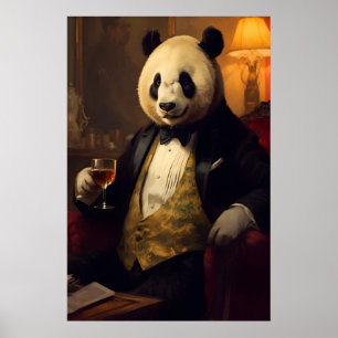 Portrait de Panda Aristocratique, Décoration Mural