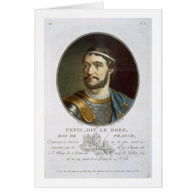 Portrait de Pepin, appelé "Le Bref", roi de franc (Devant)