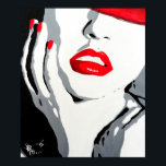 Portrait de pop art affiche rouge lèvres et ongles<br><div class="desc">Je suis un artiste et photographe professionnel et toutes mes pièces sont des modèles que j'ai réellement tournés moi-même. Bien que je m'appelle Shawna Jensen, je signe tout mon travail en tant que PS. J'ai toujours fait cela depuis que j'ai commencé à peindre "sérieusement" en 9ème, à cause de mon...</div>