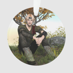 Portrait de prince de fantasy médiéval forestier
