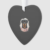 Portrait de Rottweiler floral sublimation (devant)