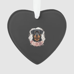 Portrait de Rottweiler floral sublimation