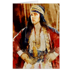 Portrait de Rudolph Valentino en tant que cheik
