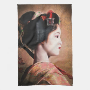 Portrait de serviette de cuisine japonaise