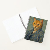 Portrait de soi avec cahier à spirale de ronrons t (Intérieur)