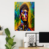 Portrait de solider en uniforme | AI Art Poster (Bureau à domicile)