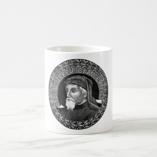 Portrait de tasse de Geoffrey Chaucer (Centre)