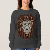Portrait de tête de lion artistique - Sweatshirt d (Devant)