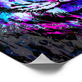 Portrait de tête de tigre violet - Poster de tigre (Coin)